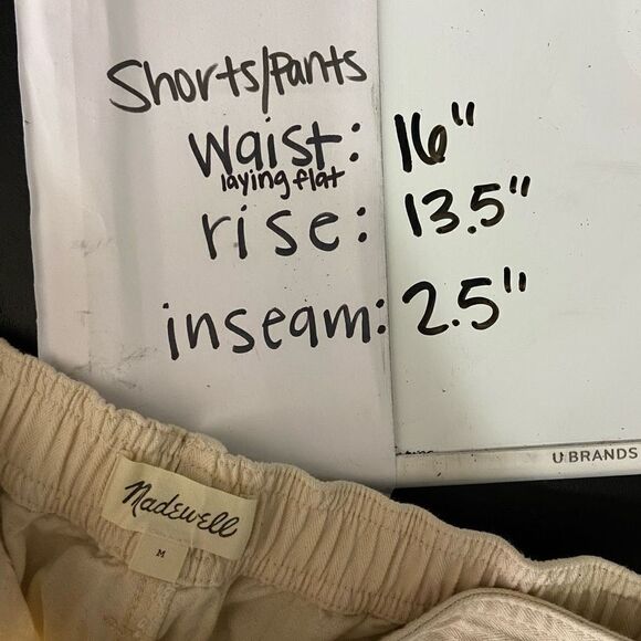 Madewell Cream Woven Camp Shorts Size M - Picture 7 of 7